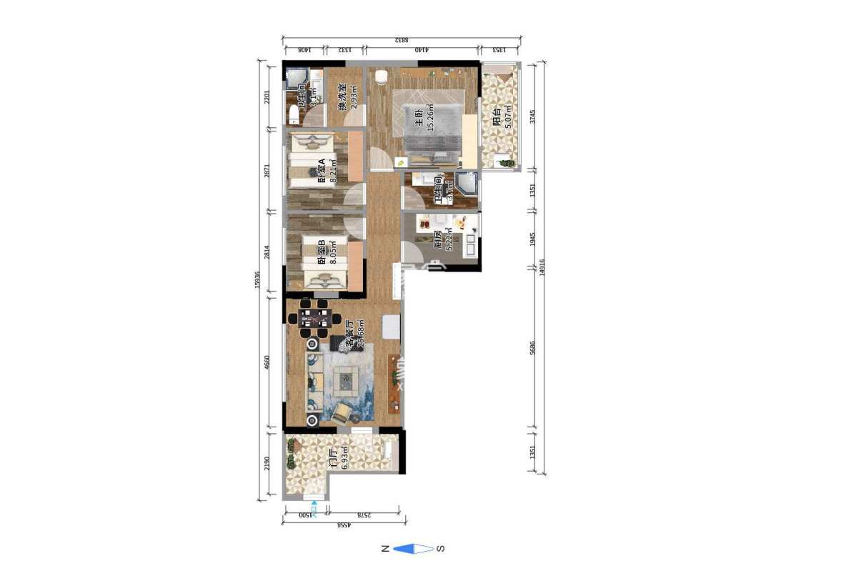 锦璨家园 1室1厅1卫 850.0元/月 锦璨家园 1室1厅1卫 850.0元/月户型图