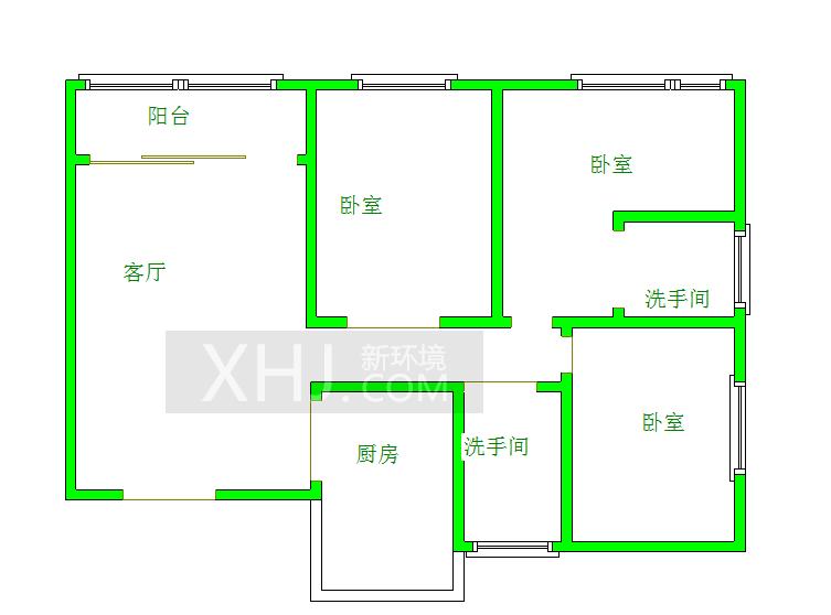 天悦府  3室2厅2卫   3800.00元/月室内图1