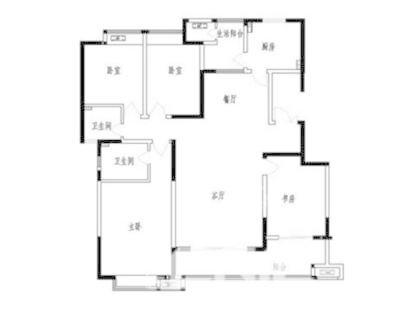 龙洲社区（产权）  2室1厅1卫   600.00元/月户型图