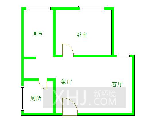 凯旋天际湾  1室1厅1卫   2100.00元/月室内图1