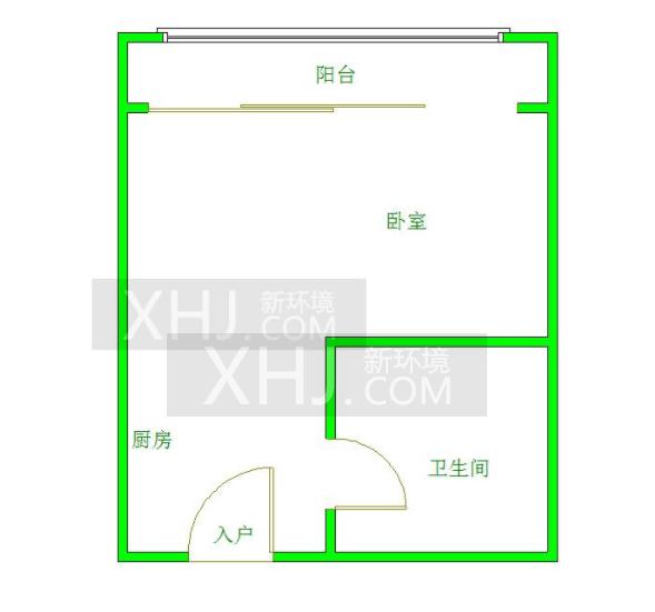 建发金沙里  1室0厅1卫   1700.00元/月室内图1