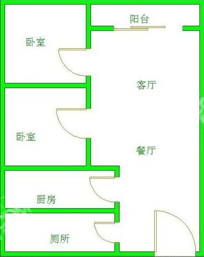 南湖锦苑  1室1厅1卫   1300.00元/月室内图1