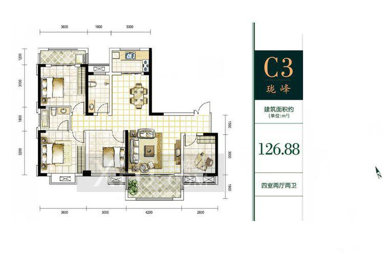 金鹰玖珑山户型图