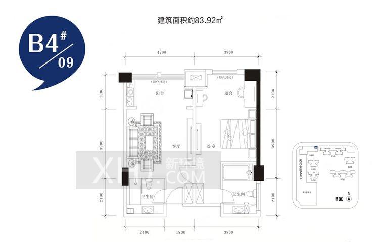 天元国际公寓户型图