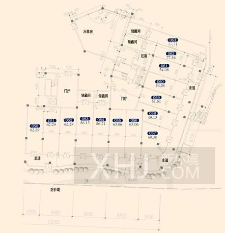 商铺整层户型图