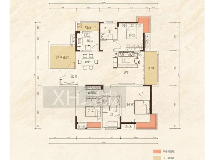 湘熙水郡（观澜海赋家园）户型图