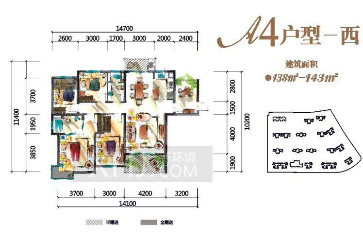 勤诚达境界城户型图