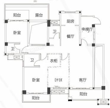 朗诗麓岛户型图