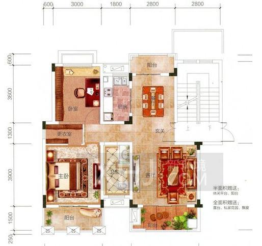 九华金水湾别墅户型图