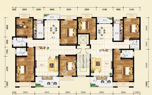 鸿豪城四期·七里香户型图