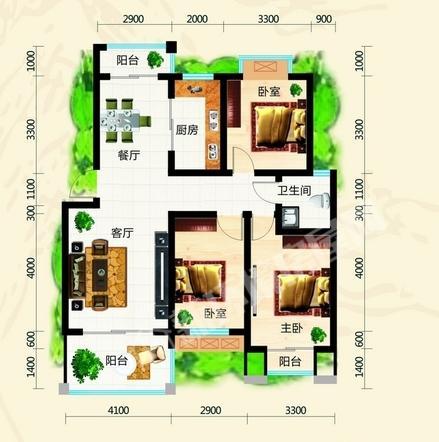 鸿豪城四期·七里香户型图