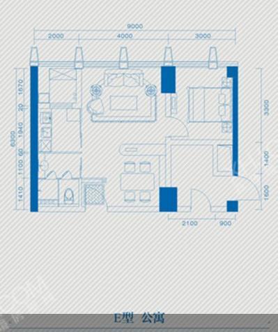 成都国际科技节能大厦户型图