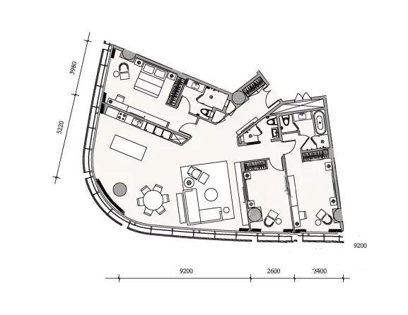 成都银泰中心华悦居户型图