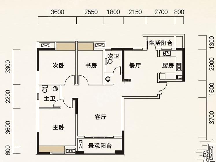 海怡天西城华府户型图