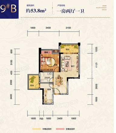 中国铁建·金色蓝庭户型图
