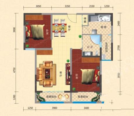 鹏泰世纪公馆户型图