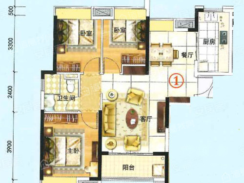 恒大海泉湾花园户型图