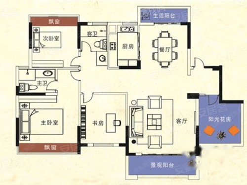 鸿港半山壹号户型图