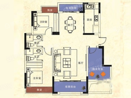 鸿港半山壹号户型图