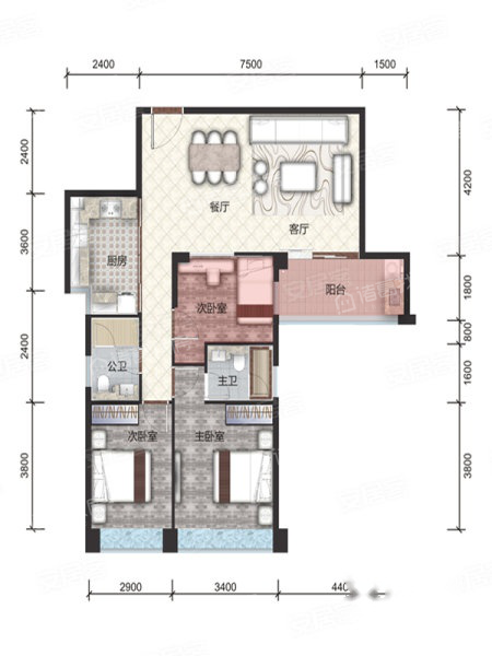 朗峰公馆户型图