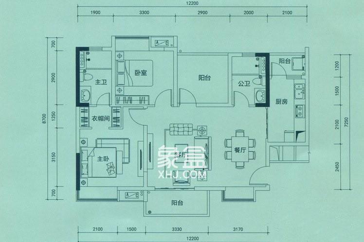 达鑫江滨新城户型图