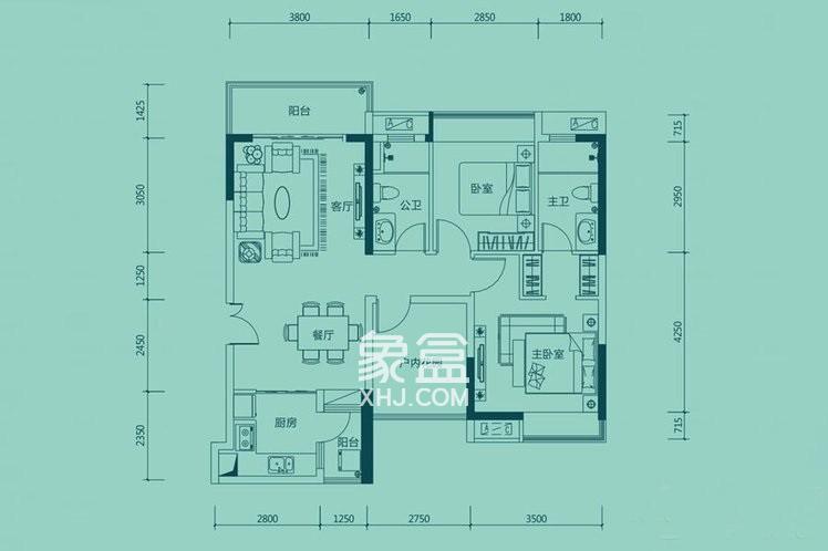 达鑫江滨新城户型图