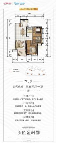 美的金科郡户型图