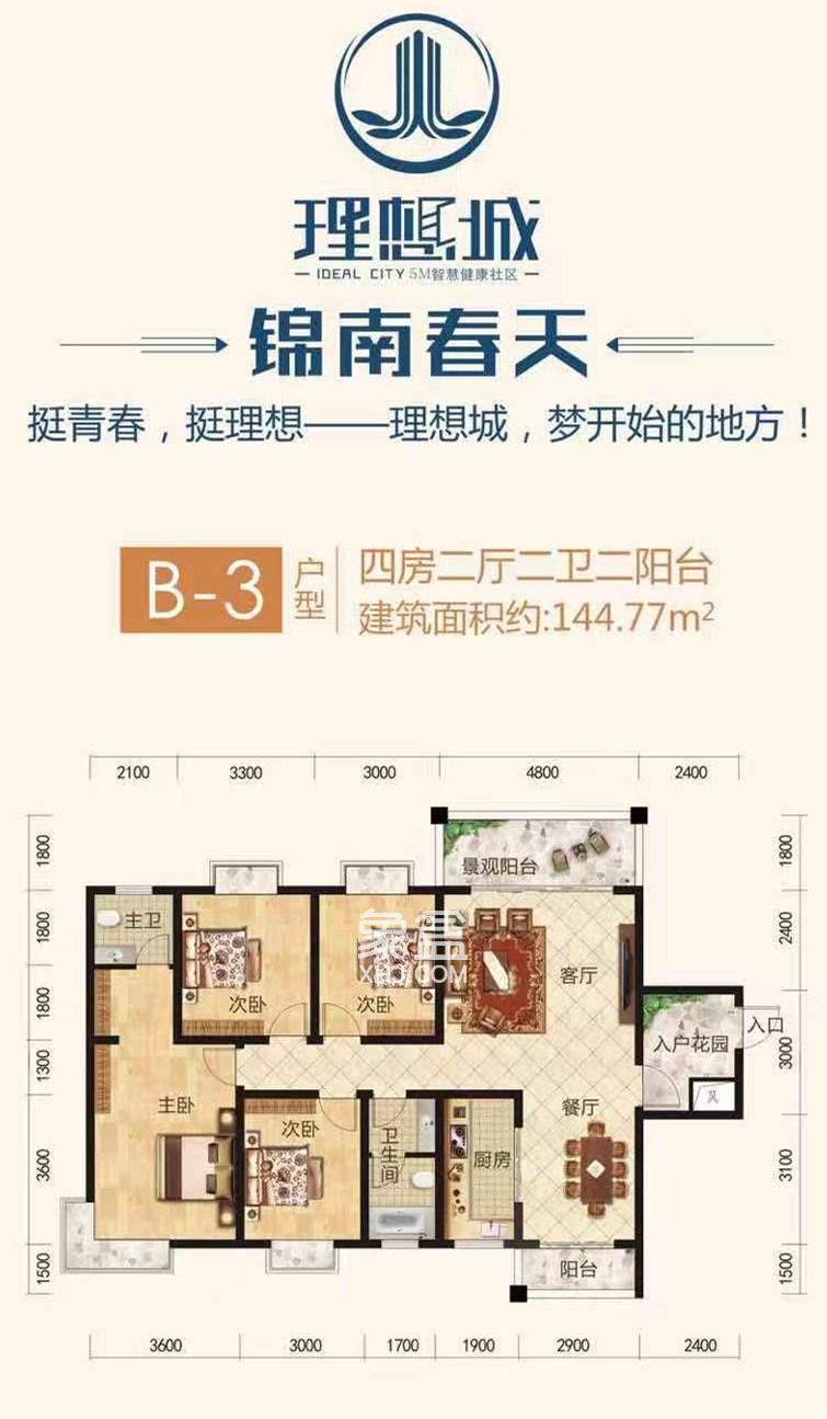 理想城锦南春天户型图