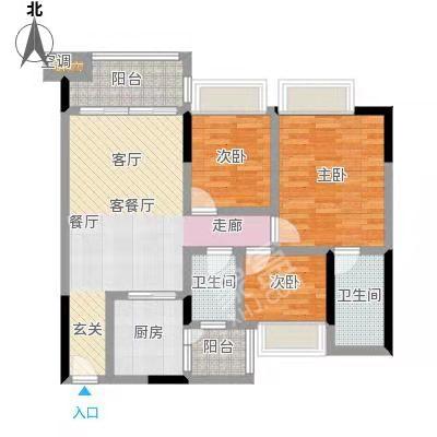 南坪花苑  3室2厅1卫   91.00万户型图