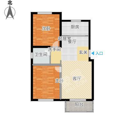 步步高广场佳汇华庭  2室2厅1卫   2400.00元/月户型图