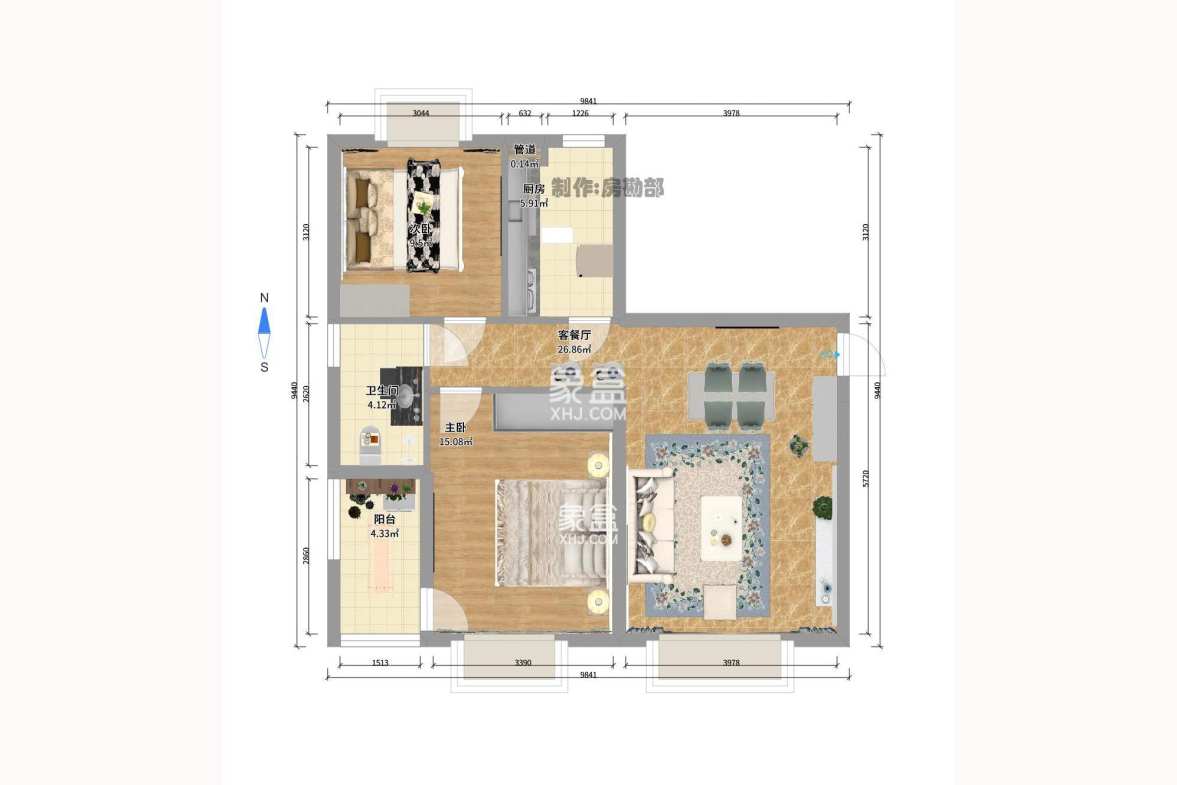 标志浪漫满屋(枫景公寓)  2室1厅1卫    2100.0元/月 标志浪漫满屋(枫景公寓)  2室1厅1卫    2100.0元/月户型图