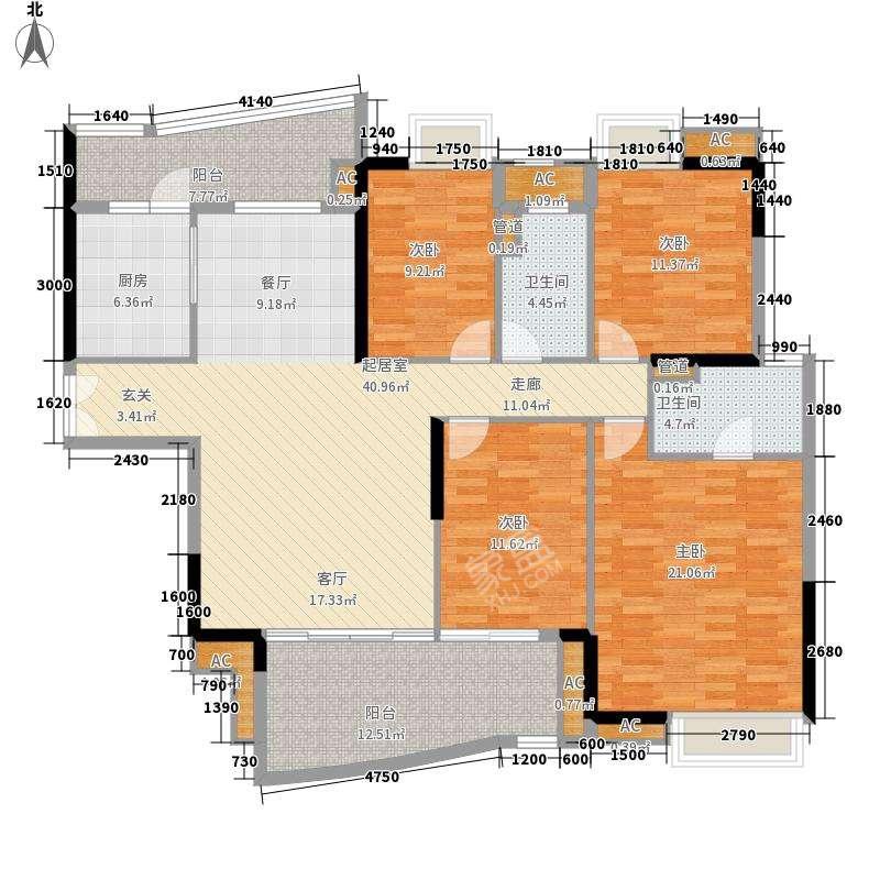 福康花园  4室2厅2卫   58.00万户型图