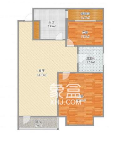 建设北路散盘  2室1厅1卫   500.00元/月户型图