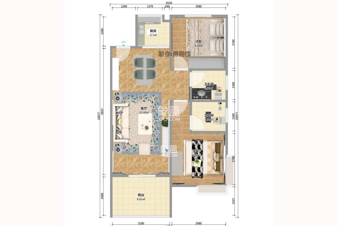 浏阳河畔家园  2室2厅2卫    2500.0元/月 浏阳河畔家园  2室2厅2卫    2500.0元/月户型图