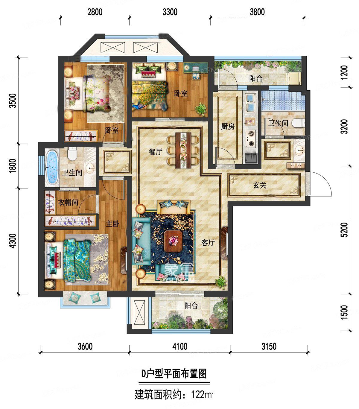 汇悦城120户型图图片