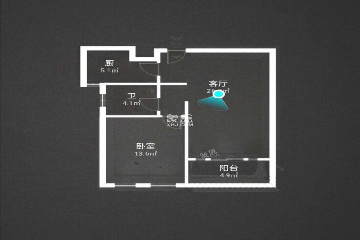 南窑村新家园  2室2厅1卫   2500.00元/月户型图