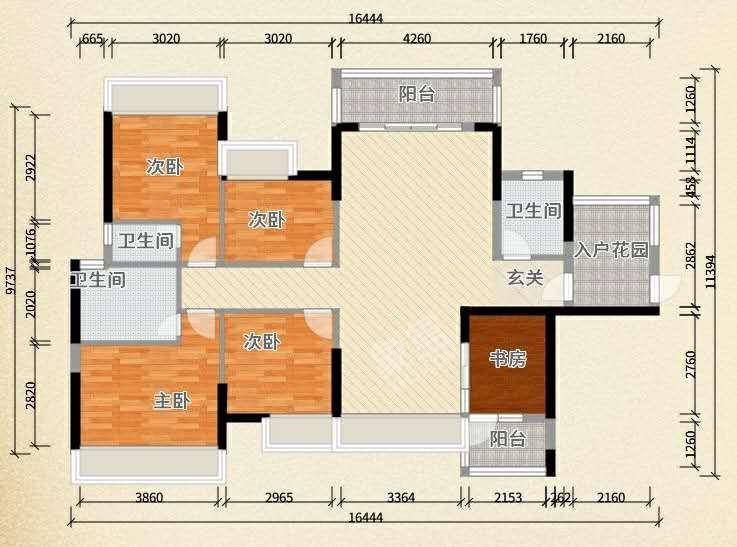 M国际  2室2厅1卫   1700.00元/月户型图