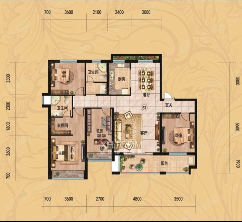 禧诚雁巢  1室1厅1卫   1500.00元/月户型图