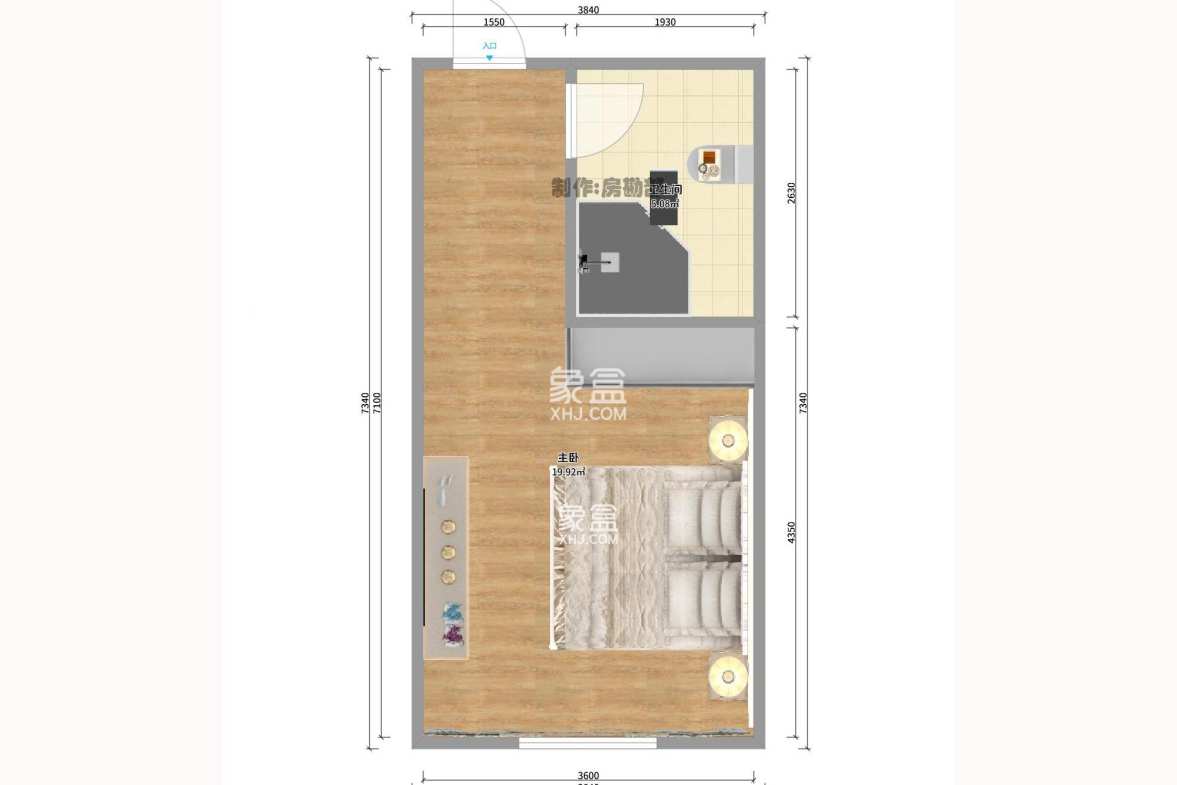 安泰嘉园(湘府邻伴) 1室1厅1卫 1200.0元/月 安泰嘉园(湘府邻伴) 1室1厅1卫 1200.0元/月户型图