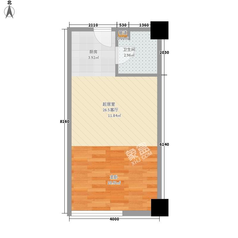 益秀园  1室1厅1卫   750.00元/月户型图