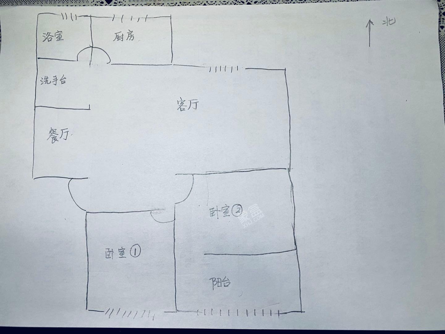 晓园嘉苑  3室2厅2卫   1500.00元/月户型图