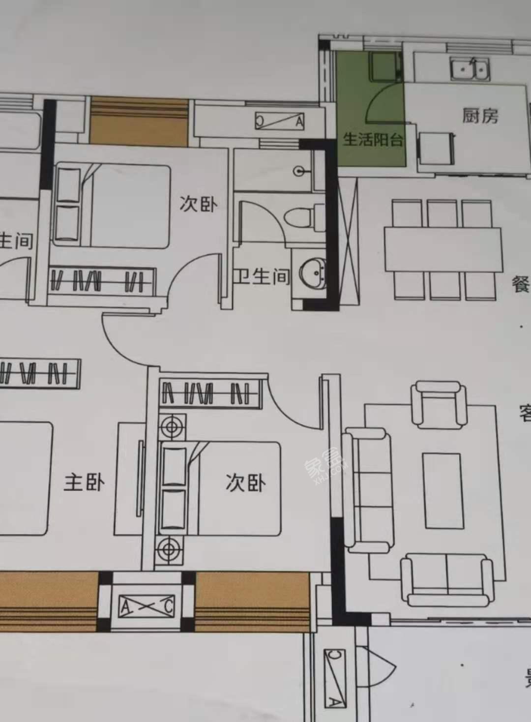 资阳区卫生院单位房  2室2厅1卫   29.80万户型图