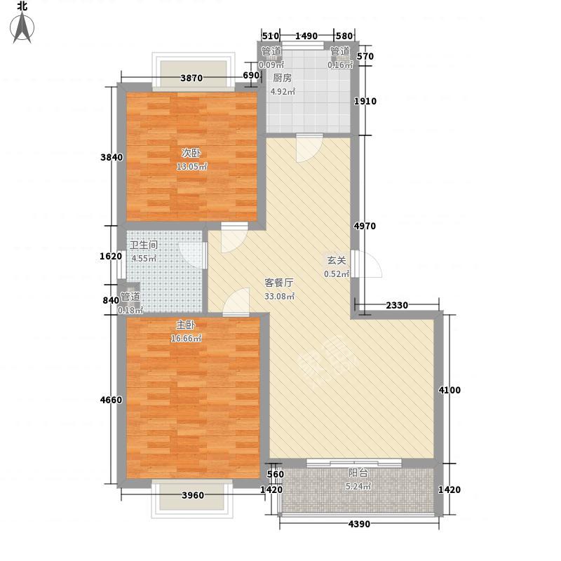 雄森国际  3室2厅2卫   2200.00元/月户型图