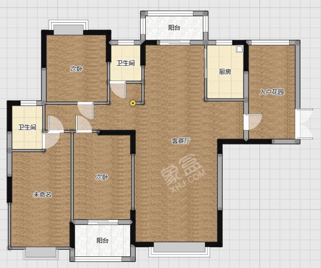 地税局家属楼（地税局第六税务分局）  3室2厅2卫   1800.00元/月户型图