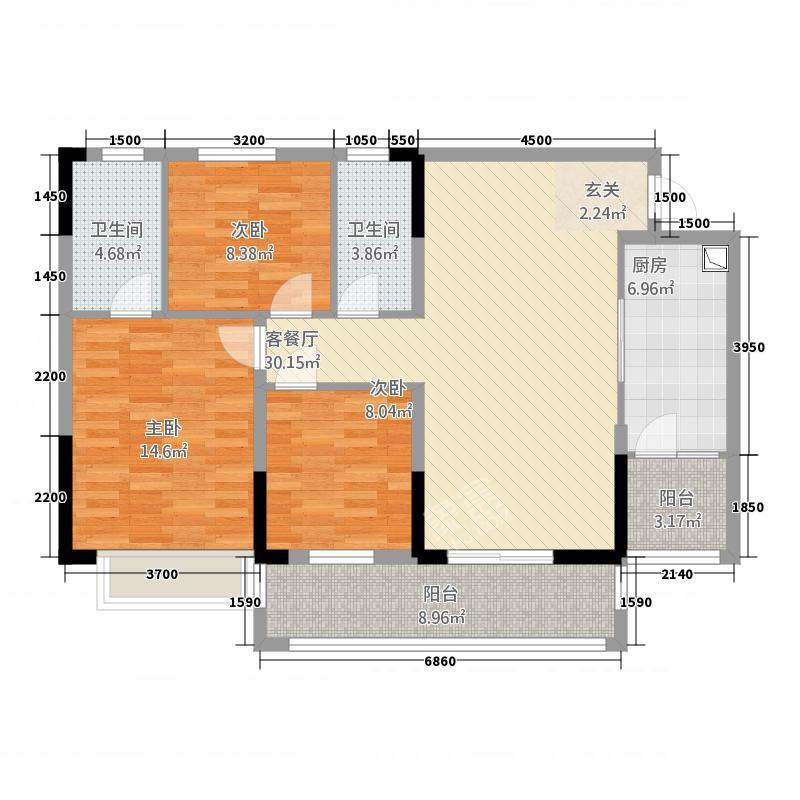 秀龙小区  5室2厅2卫   3000.00元/月户型图