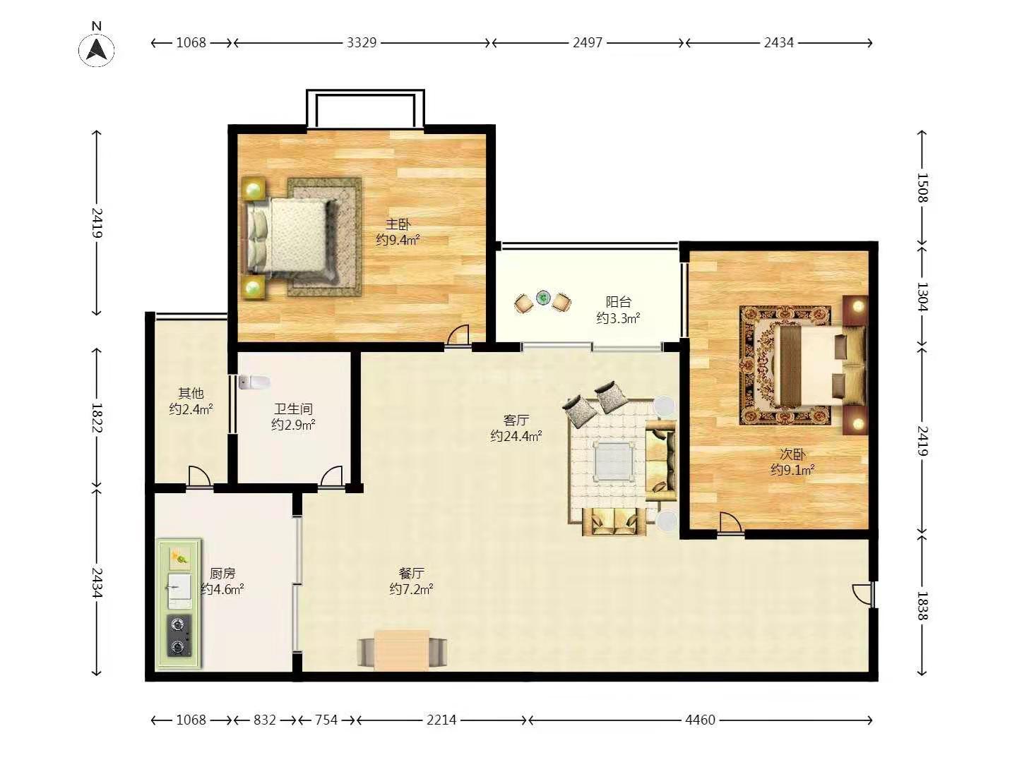 西湖公寓  1室1厅1卫    1500.0元/月 西湖公寓  1室1厅1卫    1500.0元/月户型图