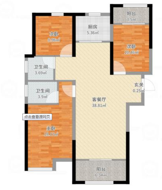 碧桂园  5室2厅3卫   215.00万户型图