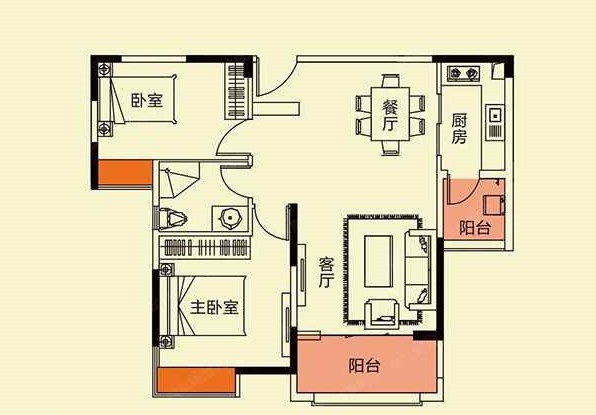 学府花园（文苑瑞景）  3室2厅2卫   1780.00元/月户型图