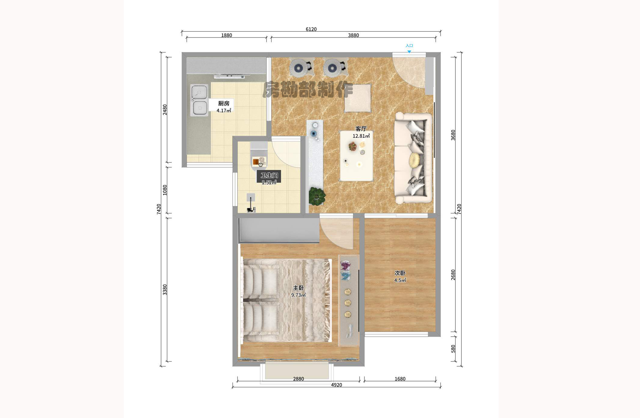 通华天都 2室1厅1卫 1800.0元/月 通华天都 2室1厅1卫 1800.0元/月户型图