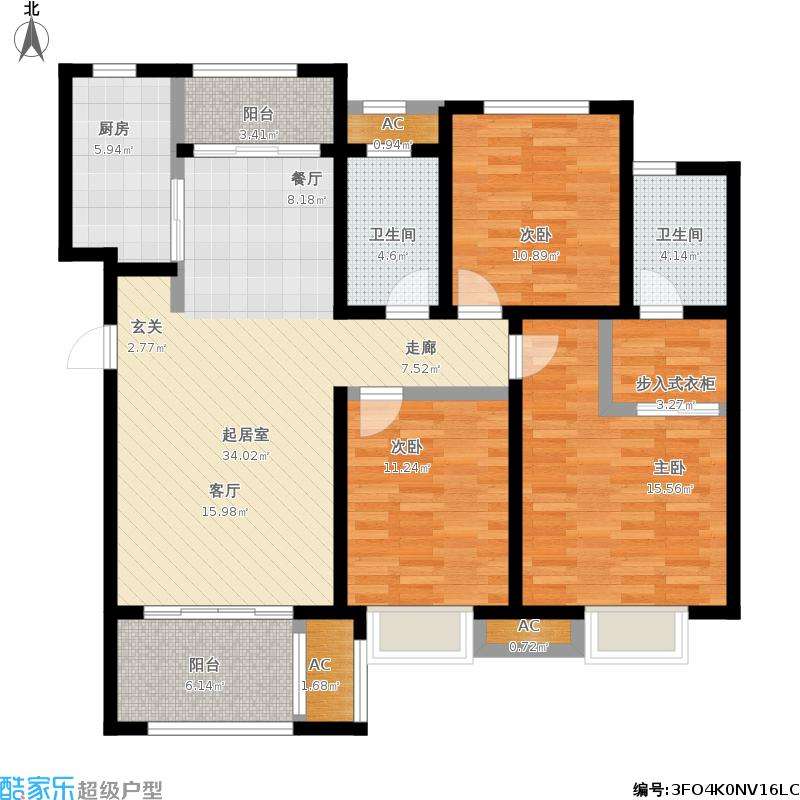 三里桥安置一区（梓山新城）  2室1厅1卫   1000.00元/月户型图